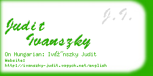 judit ivanszky business card